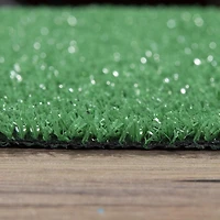 Garden Grass Collection Solid Design Rug, Green