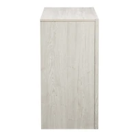 CorLiving Newport Mid Century Modern Engineered Wood 5 Drawer Adult Combo Dresser, White Washed