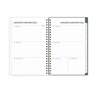 Agenda hebdomadaire/mensuel 2024, 5 po x 8 po, Blue Sky, Monroe Light