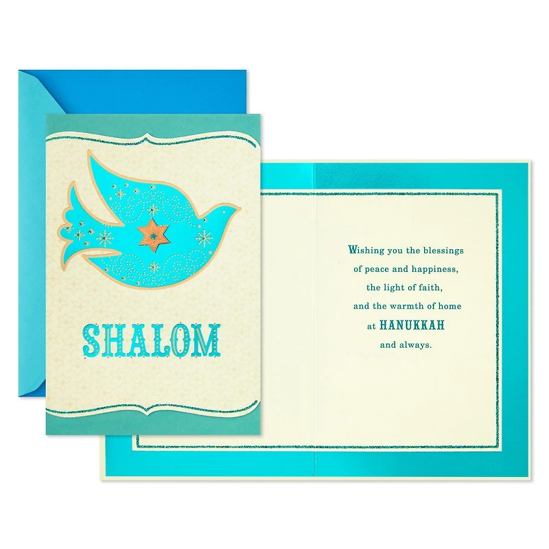 Hallmark Tree of Life Pack of 2 Hanukkah Cards (Shalom, Star of David)