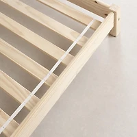 Solid Wood Bed with House Frame Headboard from the collection Sweedi South Shore