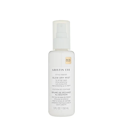 Kristin Ess Hair Style Assist Brume de brushing, spray protecteur de chaleur pour brushing, lissage et bouclage, coupe le temps de séchage, améliore la brillance, 150 ml