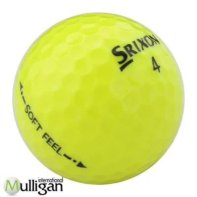 Mulligan - 60 balles de golf récupérées Srixon Soft Feel 4A, Jaune