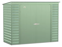 Arrow Select Steel Storage Shed Steel Storage Shed, 8x4, Flute Grey