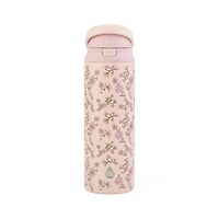 Bouteille d'eau TAL 2 en 1 en acier inoxydable avec couvercle à pression, paille et gobelet, 78 cl, motif floral rose TAL 24 oz 2 en 1 - Floral rose
