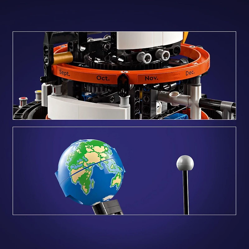 LEGO Technic Planet Earth and Moon in Orbit Building Set, Outer Space Birthday Gift for 10 Year Olds, Solar System Space Toy for Imaginative, Independent Play, Space Room Décor for Boys & Girls, 42179