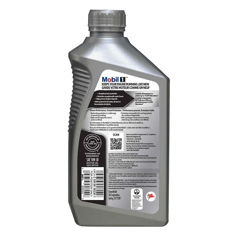 Mobil 1™ Full Synthetic Engine Oil 10W-30, 1 L, Mobil 1™ 10W-30