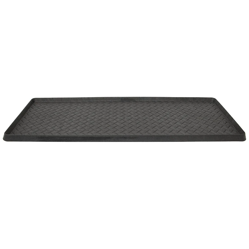 Plateau économiseur d'espace pour bottes, 14 po x 38 po, noir Plateau en matériaux recyclés