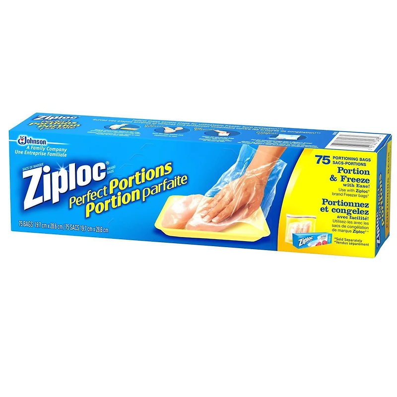 Ziploc Perfect Portions Bags, 75 Bags, 75 Bags