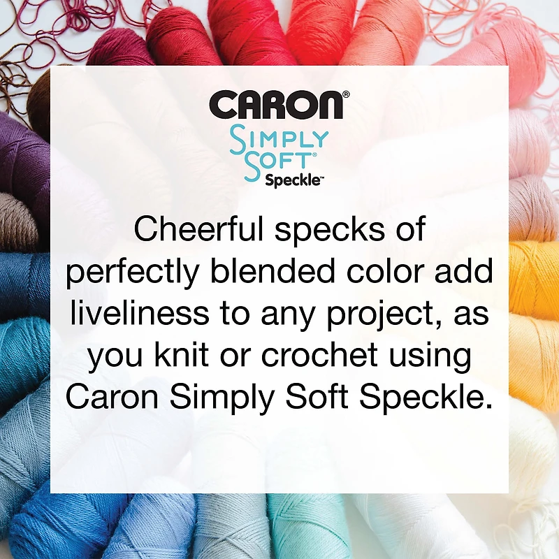 Caron® Simply Soft® Speckle™ Yarn, Acrylic #4 Medium, 5oz/141g, 235 Yards