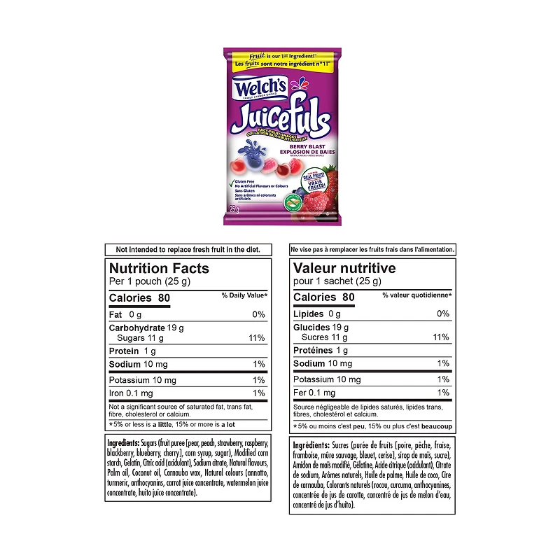 Welch's Fruit Snacks, Berry Blast, 6 Count Snack Box, Gluten Free Snacks, WELCHS 6CT WLCHJFULSBB