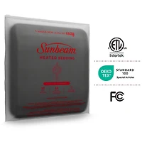 Sunbeam Twin, Full/Queen, King Velvet, 12 Heat Settings, 12-Hour Auto Shut-Off, Fast Heating, Electric Heated Blanket