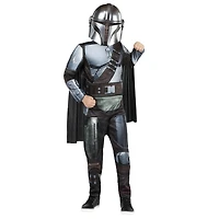 Costume Officiel Star Wars Mandalorien (Enfant) – Combinaison Qualux avec Cape Amovible et Coiffe 3D