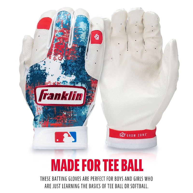 MLB Tee Ball M Grow to Pro Batting Glove Pair