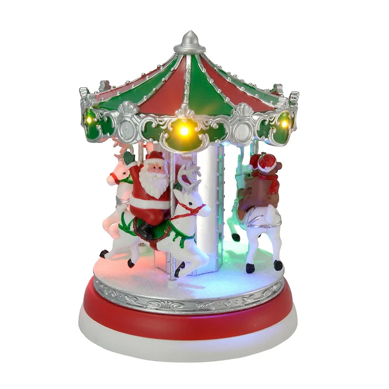 Holiday Time Animated Village Carousel LED lllumination