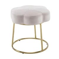 Sabine Accent Vanity Stool, Pink