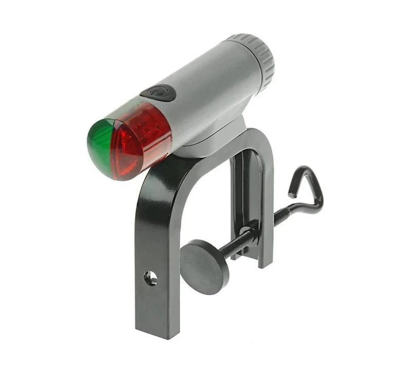 Ensemble de feux de navigation portables à pince à LED pour la proue et la poupe, fonctionnant sur batterie, faible consommation d'ampérage, double support inclus, solution d'éclairage marin polyvalen
