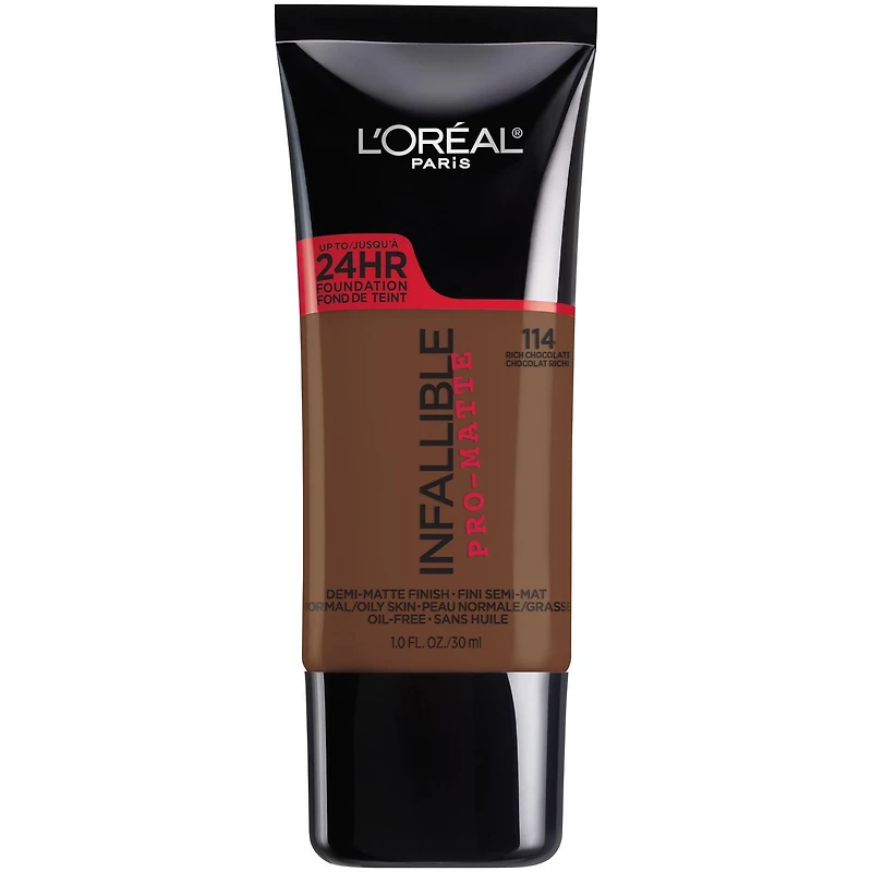 L'Oréal Paris Pro- Matte Foundation| Oil-Free, Lightweight, Longwear Face Makeup Up to 24hr| Classic Ivory, 30  ML, 30  ML