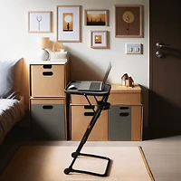Bureau pliant Homy Casa réglable en hauteur avec porte-gobelet, table portable et légère pour lire, travailler et étudier