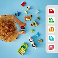 LEGO DUPLO Town Caring for Bees & Beehives Preschool Kids’ Learning Toy, 2 Figures and a Drivable Truck, STEM Toy,  Build-and-Rebuild Educational Set for Toddlers Ages 2 Years Old and Up, 10419