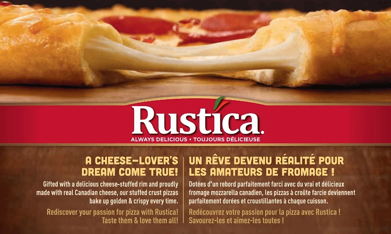 Pizza Rustica Croûte Farcie Pepperoni et Bacon 665 G Congelee Pizza Rustica Croute Farcie Pepperoni et Bacon