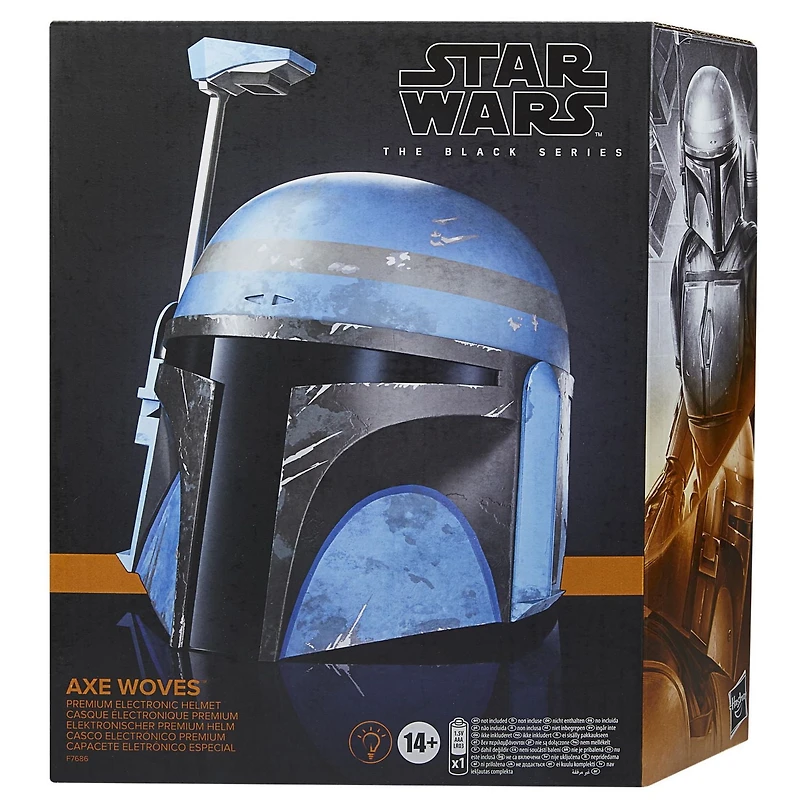Star Wars The Black Series, casque électronique premium Axe Woves, Star Wars: The Mandalorian, article de cosplay pour adulte