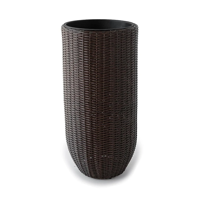 Rolland XL Rattan Planter Dark Brown, 35.4"