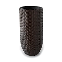 Rolland XL Rattan Planter Dark Brown, 35.4"