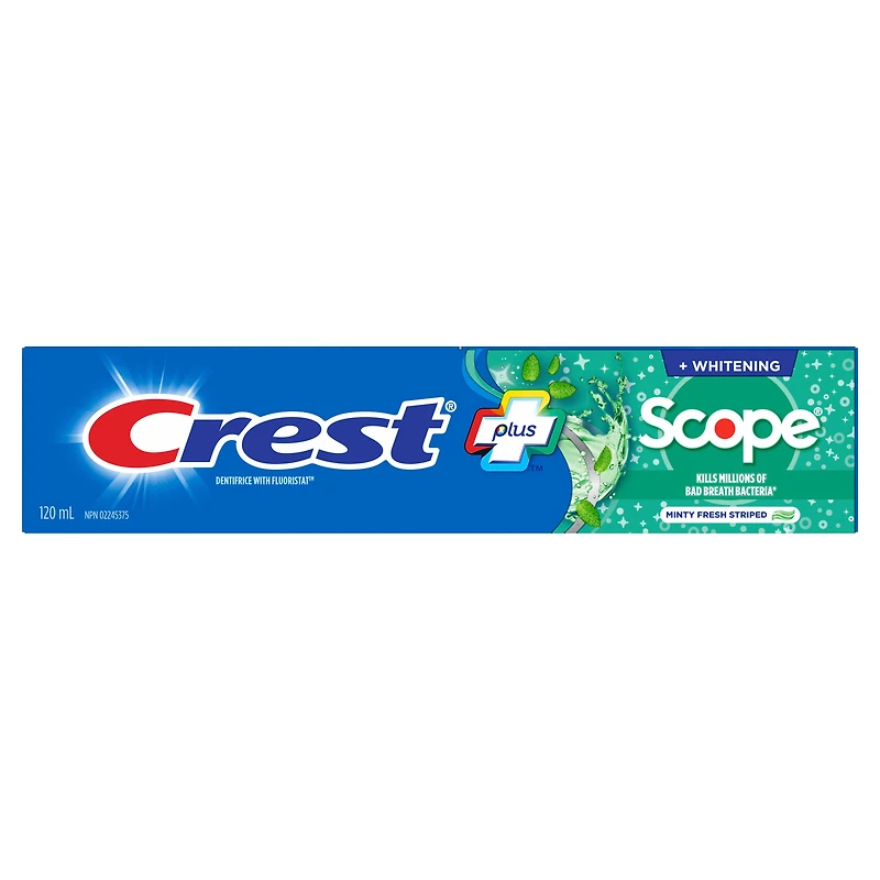 Crest Complete Whitening Plus Scope Minty Fresh Toothpaste, 120 mL