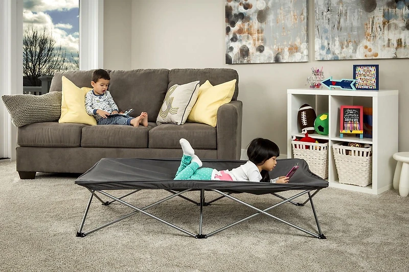 Regalo International My Cot Gray Extra Long Portable Bed