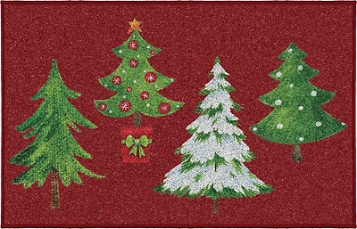 Studio par Korhani, 50x76cm Holiday time Tapis d'accent imprimé à quatre arbres