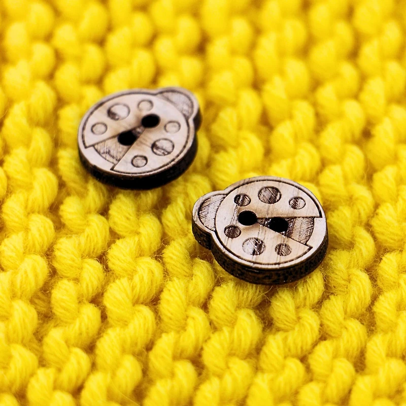 LA VOGUE Buttons, Natural Material - 2 pieces, 23mm (7/8in)