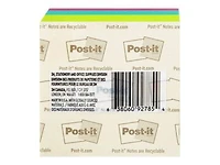 Cube de feuillets 2027-BRT Post-it®, couleurs vives, 76 mm x 76 mm (3 po x 3 po), 1 cube/paquet, 400 feuillets/cube
