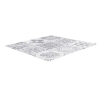 Truu Design Tuiles murales auto-adhésives Peel and Stick Accent Unique, 10 x 10 pouces, gris, 6 pièces