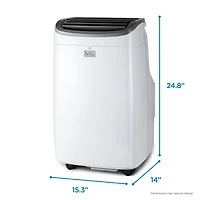 BLACK+DECKER 10,000 BTU Portable Air Conditioner up to 450 Sq. with Remote Control, White