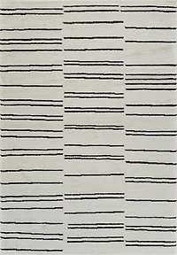 Tapis d'interieur abstrait Rug Branch Domus, creme noir, moderne - Salon, chambre