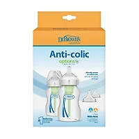 Dr. Brown’s Natural Flow® Anti-Colic Options+™ Wide-Neck Baby Bottle 11 oz/330 mL, 2 pack, 2 pack