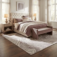 Rug Branch Nomad Abstract Indoor Area Rug, Purple Beige, Coastal - Living Room, Bedroom, Dining Room, and Kitchen