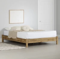 South Shore Step One Essential Queen Platform Bed, in Nordik Oak