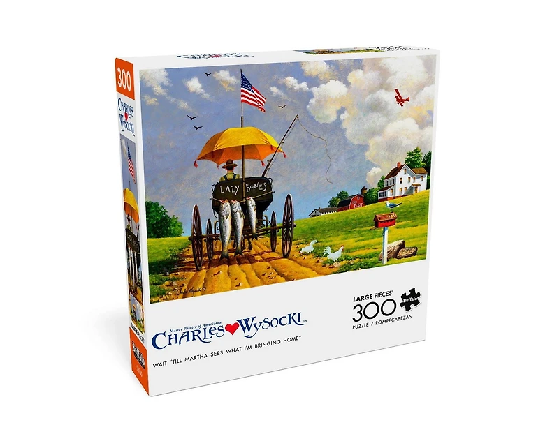 Buffalo Games - Charles Wysocki - Wait 'Till Martha Sees What I'm Bringing Home - 300 Piece Jigsaw Puzzle