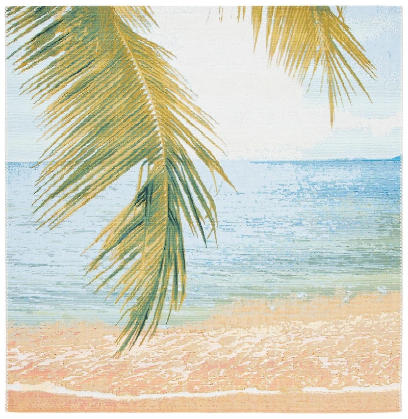 SAFAVIEH Barbados Palm Leaves Outdoor Area Rug