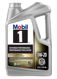 Huile moteur entièrement synthétique Mobil 1™ Performance prolongée 0W-20, 4,73 L