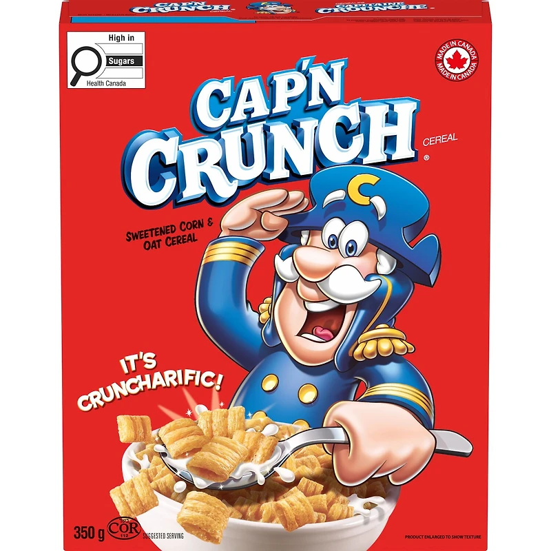Cap'N Crunch Original Cereal, 350 g.