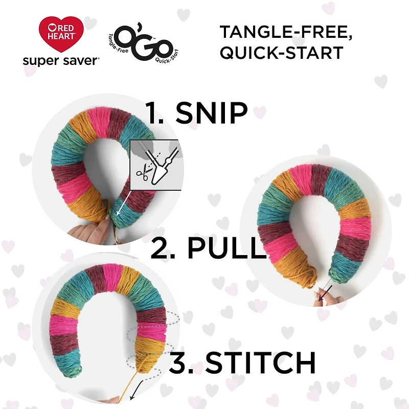 Red Heart® Super Saver® O'Go™ Yarn, Acrylic #4 Medium, 5oz/141g, 236 Yards, New innovative O’Go™ format