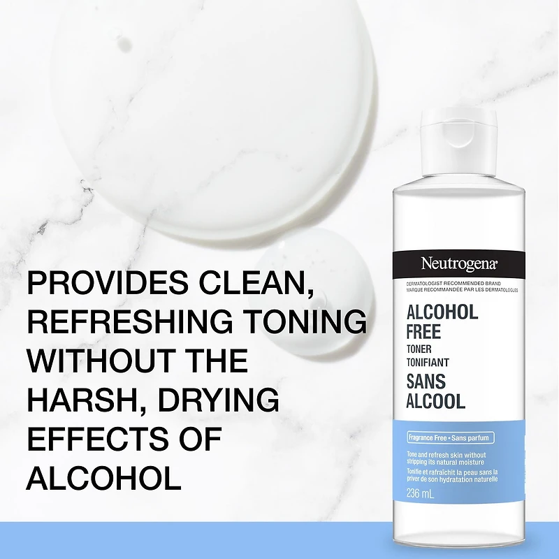Neutrogena Alcohol-Free Toner, Skincare, Hypoallergenic, Paraben Free, Phthalate Free, Fragrance Free, 236 mL, 236 mL