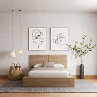 Nexera James Lit plateforme avec tête de lit