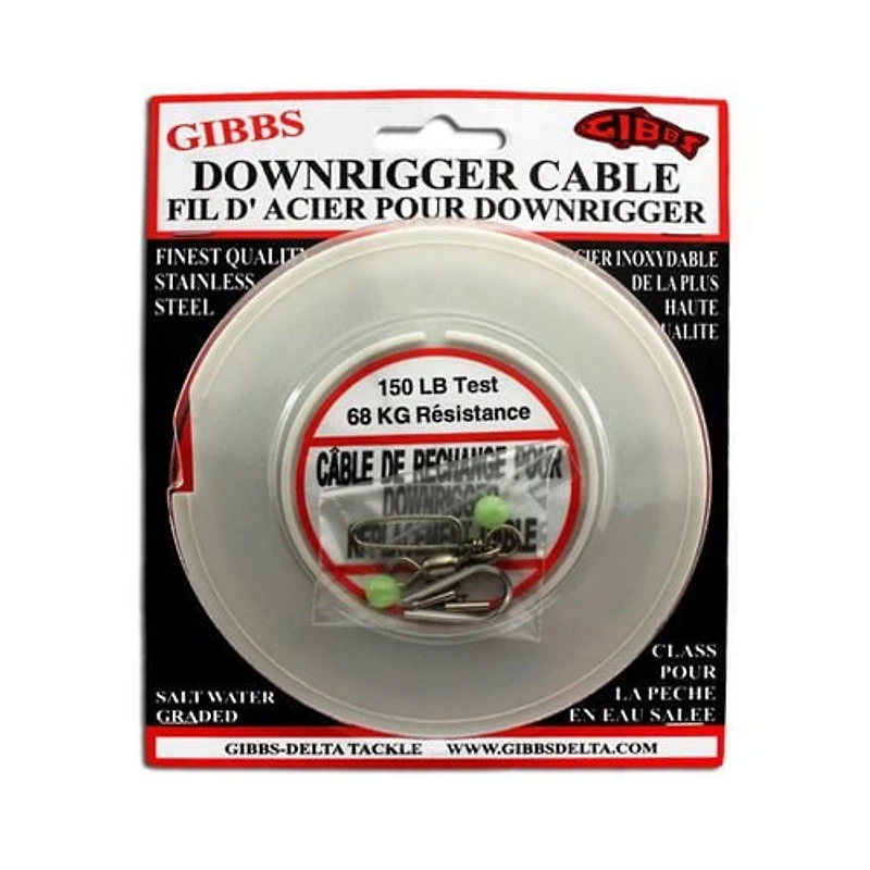 Cable 200 pi Gibbs Downrigger Downriggers, localisateurs & Accessoires