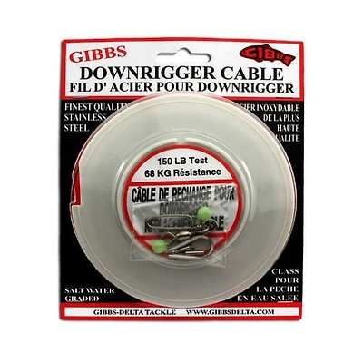 Cable 200 pi Gibbs Downrigger Downriggers, localisateurs & Accessoires