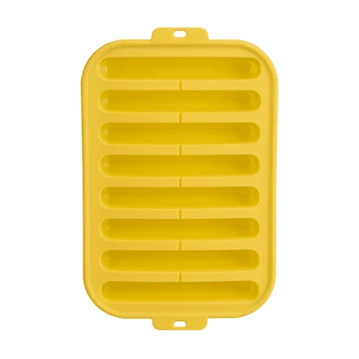 Plateau à glaçons en silicone Mainstays, forme de bâtonnet pour bouteilles d’eau 8 glaçons, jaune