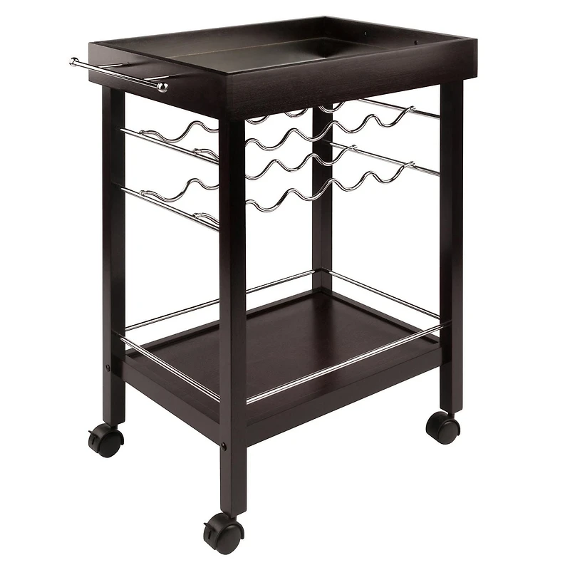 Winsome Johnnie Bar Cart in Espresso Finish - 92329
